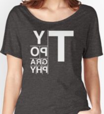 Typography Women's Relaxed Fit T-Shirt