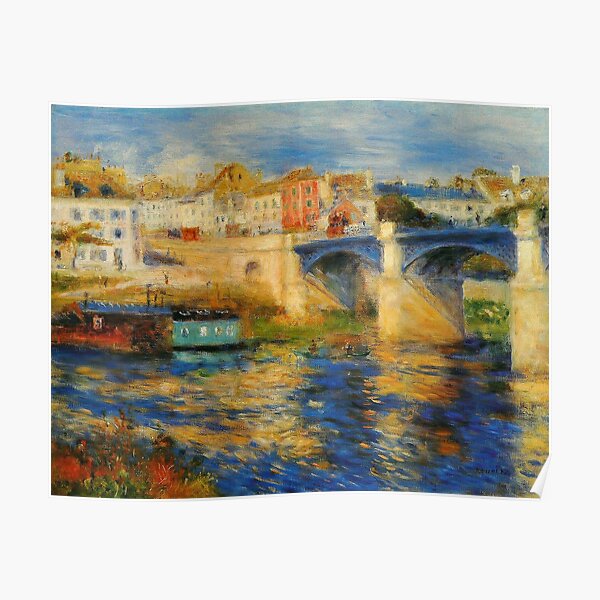 Bridge at Chatou, by Pierre-Auguste Renoir Poster
