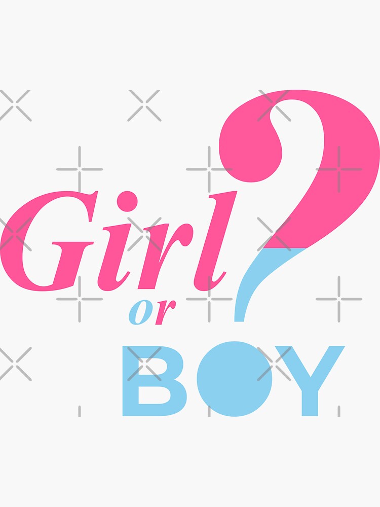 Gender reveal party Baby Shower Girl or Boy? Sticker for Sale by  ToniaKroeger
