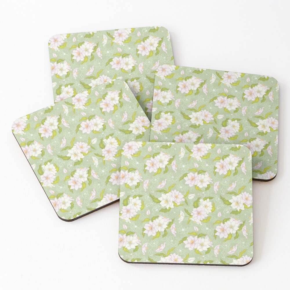 Floral on Coasters (Set of 4)