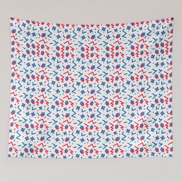 Item preview, Redblue Celebration Pattern designed and sold by Trio's Stuff.