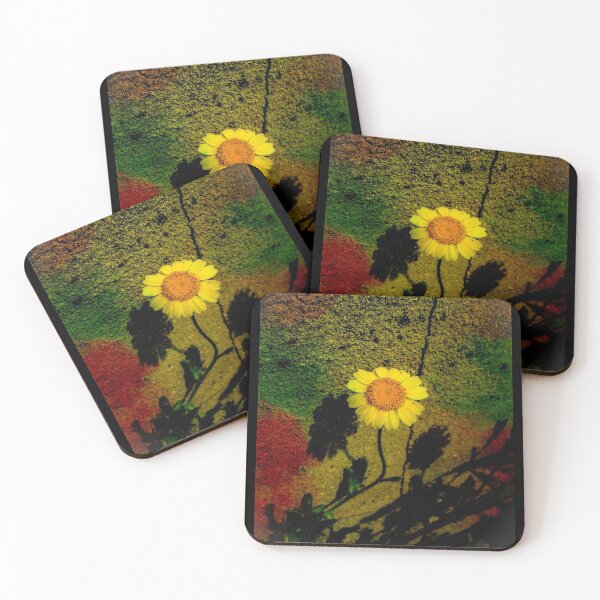 Item preview, Yellow Daisy Against Multicoloured Concrete designed and sold by Capuletdesigns.