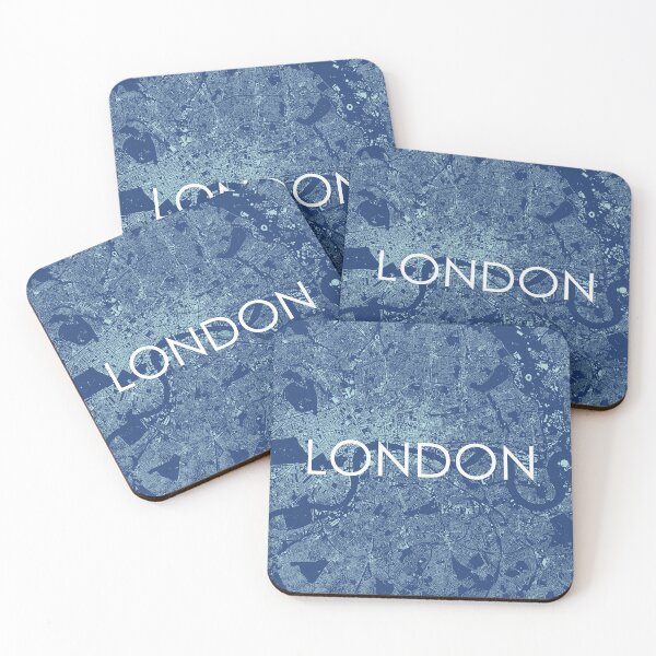 Item preview, Cities: London (text), midnight blue designed and sold by helenmakesmaps.