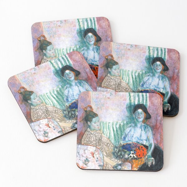 Item preview, Frances Hodgkins - Loveday and Ann - Two Women with a Basket of Flowers designed and sold by ArtExpression.