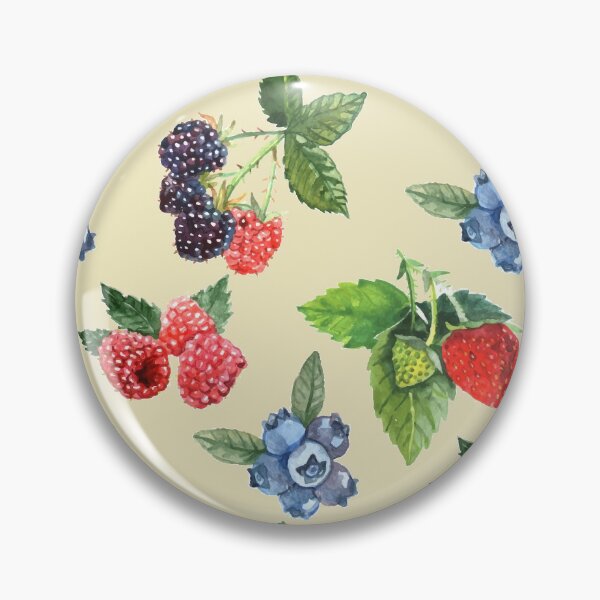 Item preview, Watercolor Strawberry Raspberry Black Currant Pattern designed and sold by parazitgoodz.