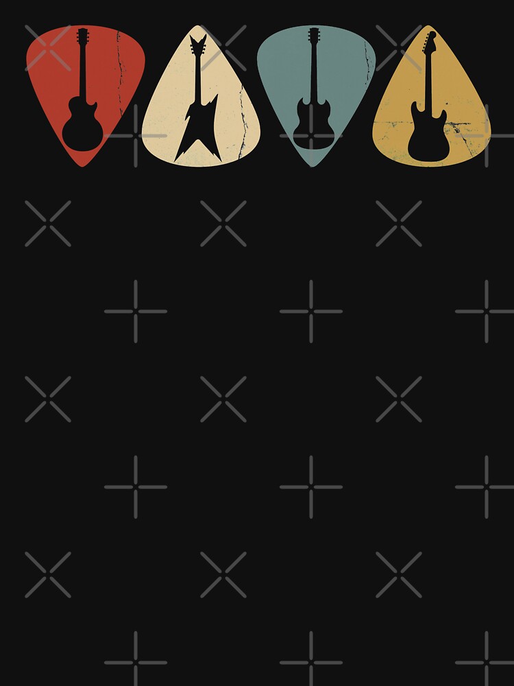 Guitar Pick Retro Electric Silhouette by playloud