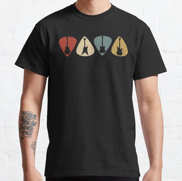 Guitar Pick Retro Electric Silhouette Classic T-Shirt