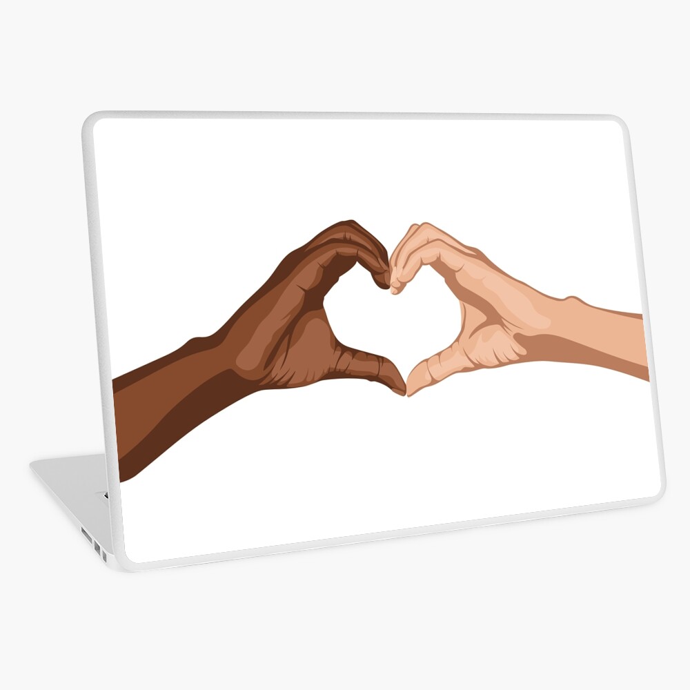 Heart hands together - black lives matter Laptop Skin