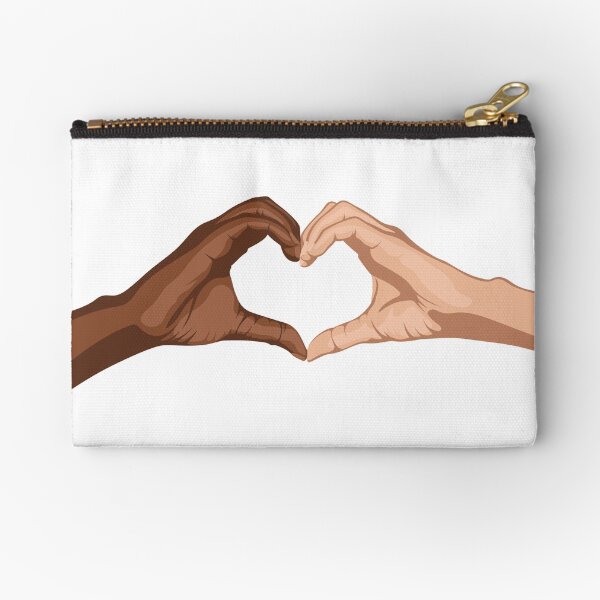 Heart hands together - black lives matter Zipper Pouch