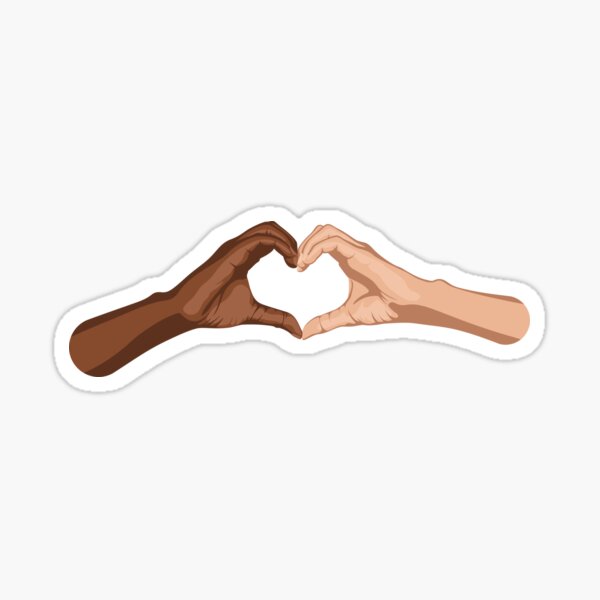 Heart hands together - black lives matter Sticker