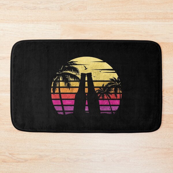 Item preview, Romantic Retro Sunset Beer Bottles and Palm Trees designed and sold by Byfab.