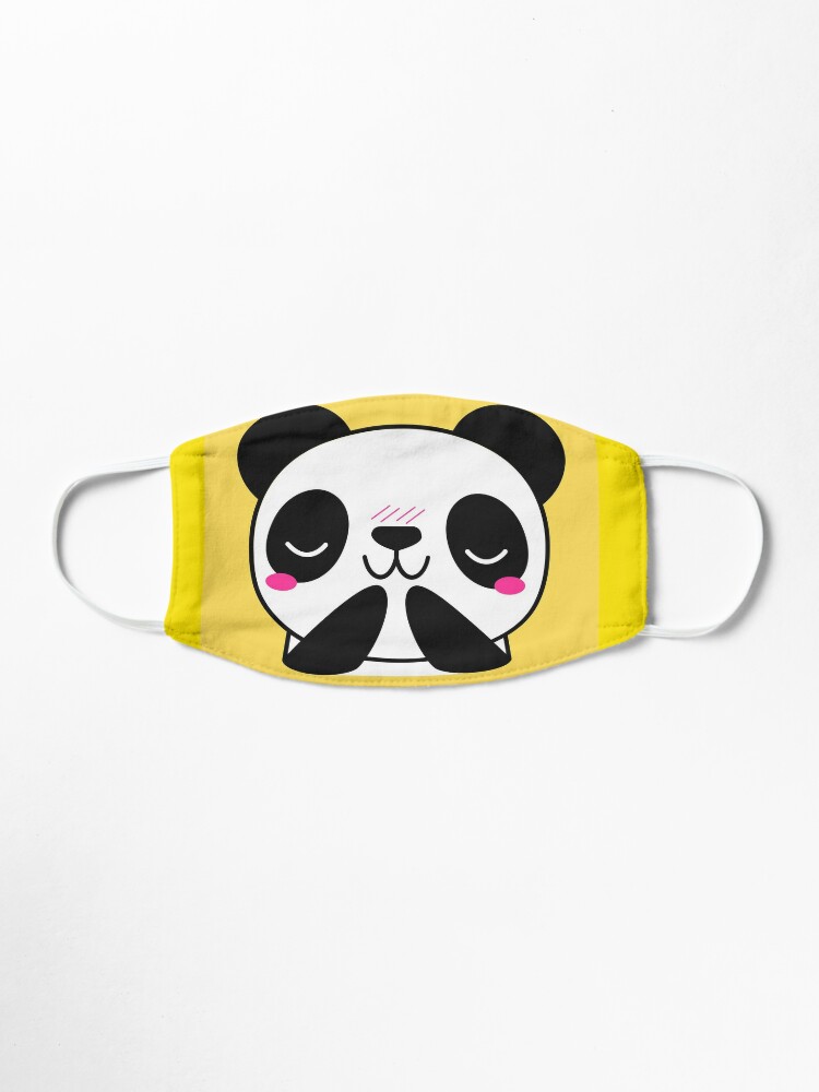 Download Yellow Cute Panda Mask By Mywaymylife Redbubble PSD Mockup Templates