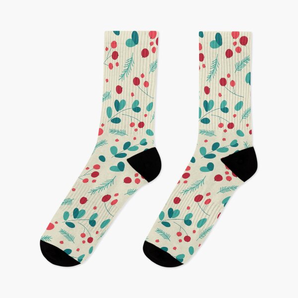 Item preview, Bright Christmas Mistletoe and Leaf Pattern designed and sold by parazitgoodz.