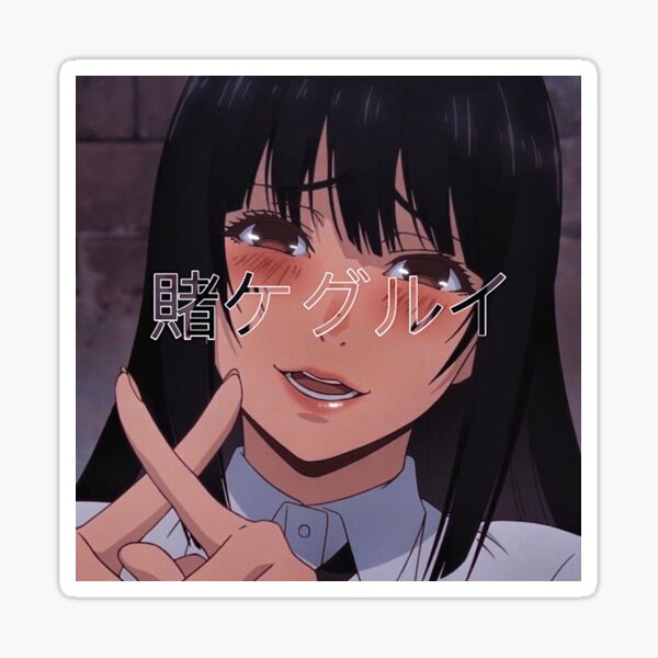 anime manga kakegurui yumeko jabami sticker by cherry chan redbubble