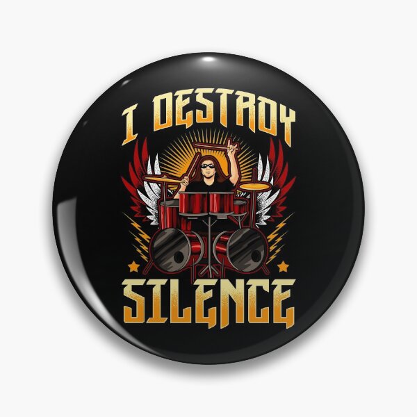 Item preview, Funny I Destroy Silence Drummer Awesome Drumming designed and sold by perfectpresents.