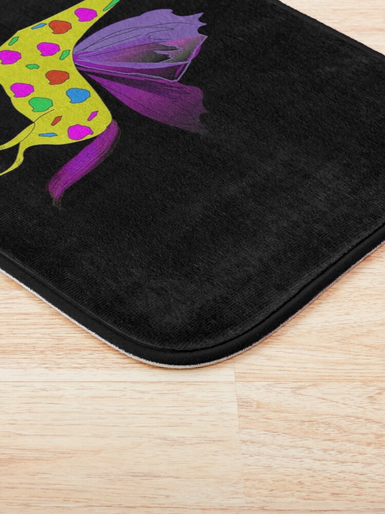 Alternate view of Giraffe Unicorn the mythical creature Bath Mat