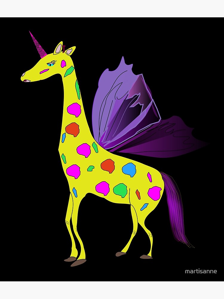 Giraffe Unicorn the mythical creature by martisanne