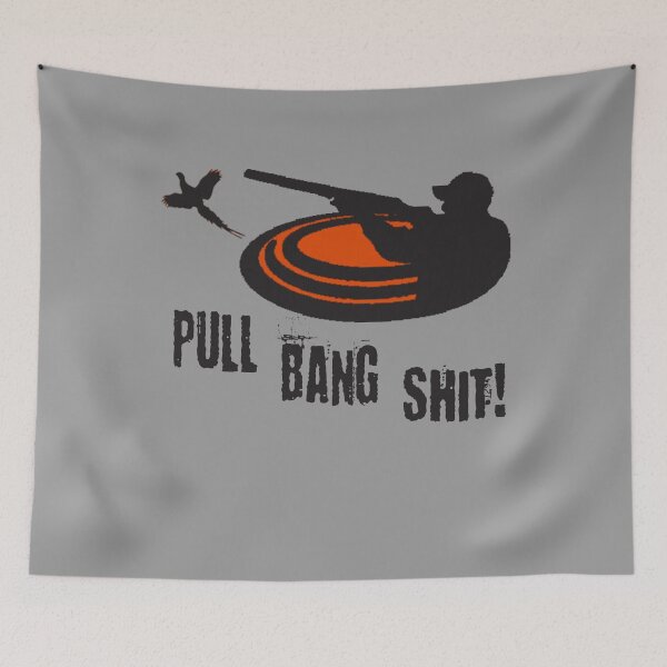 Item preview, Funny Skeet Clay Shooting Pigeon Trap Bird Hunters PULL BANG SHIT designed and sold by TopTeeShop.