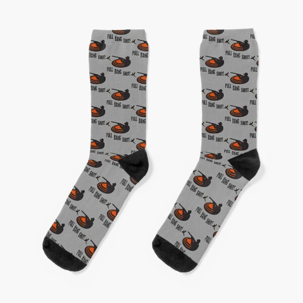 Funny Skeet Clay Shooting Pigeon Trap Bird Hunters PULL BANG SHIT Socks