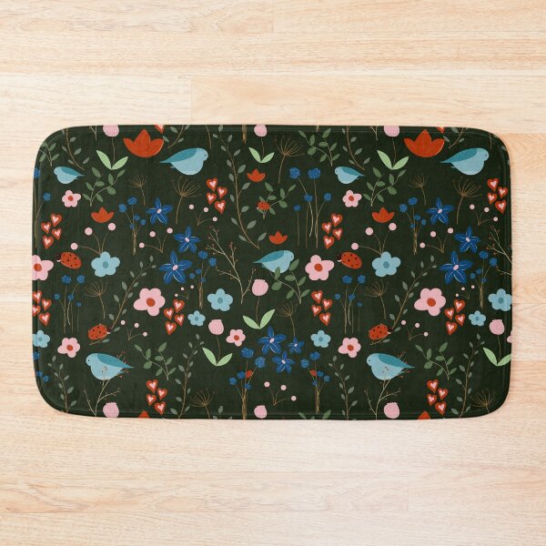 Item preview, Blueish Nature With Mountain Bluebird, Lady Bug And Flowers designed and sold by mcshirtface.