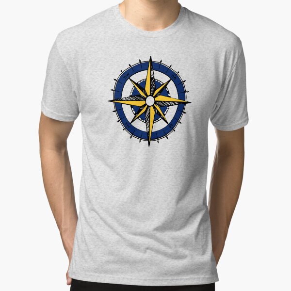 Item preview, A cool compass slim fit t-shirt designed and sold by Msinou Shop.