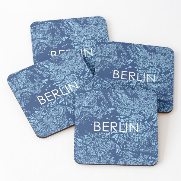 Item preview, Cities: Berlin (text), midnight blue. designed and sold by helenmakesmaps.