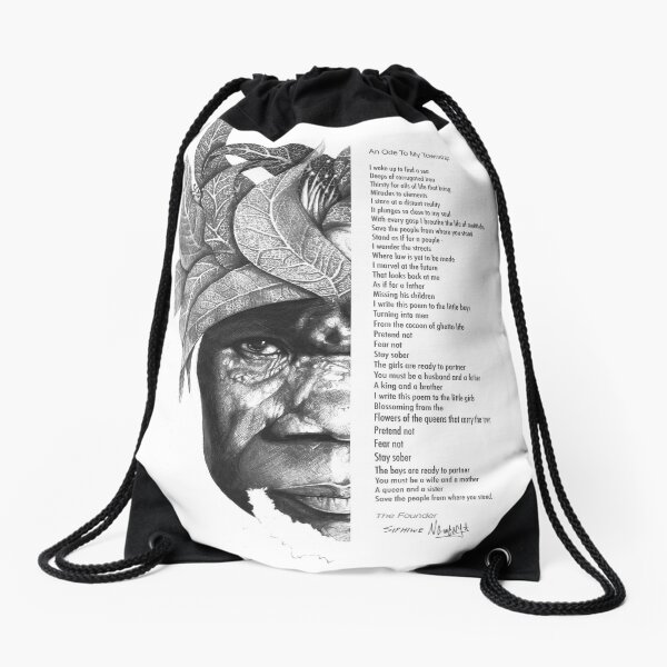 An Ode To My Township Drawstring Bag