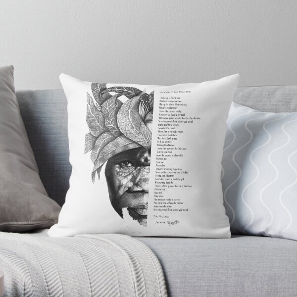 An Ode To My Township Throw Pillow