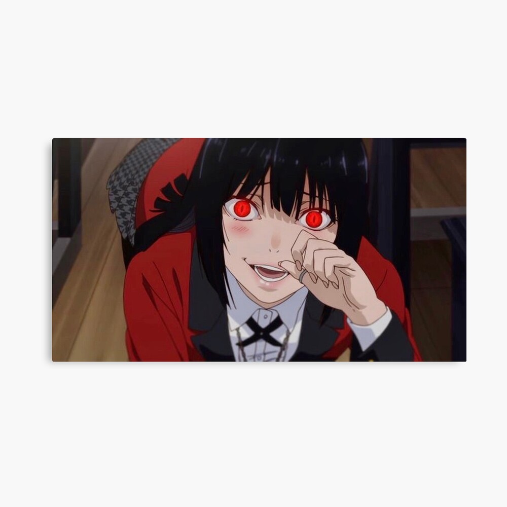 anime manga kakegurui yumeko jabami metal print for sale by cherry chan redbubble