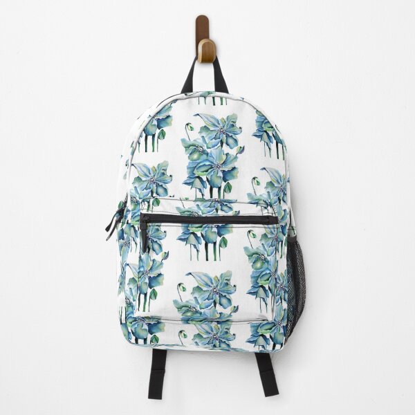 Item preview, Watercolor Himalayan Blue Poppies in Surreal Teal Green Colors designed and sold by Nisuris.
