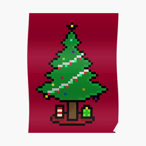 "8Bit Christmas Tree" Poster for Sale by UniverseET Redbubble