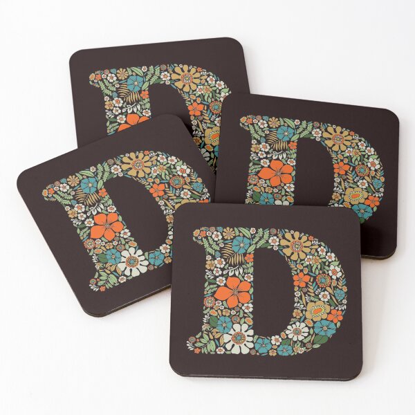 Item preview, Hippie Floral Letter D designed and sold by zeljkica.
