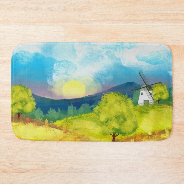 Item preview, Watercolor Farm Landscape 1 designed and sold by parazitgoodz.