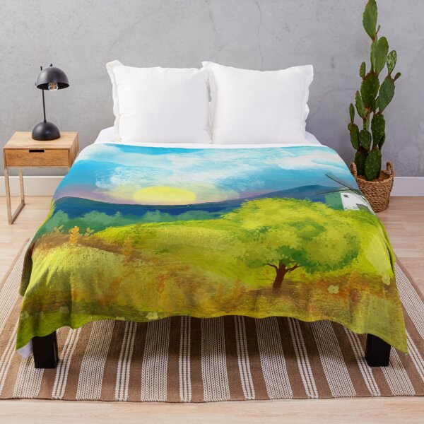 Item preview, Watercolor Farm Landscape 1 designed and sold by parazitgoodz.