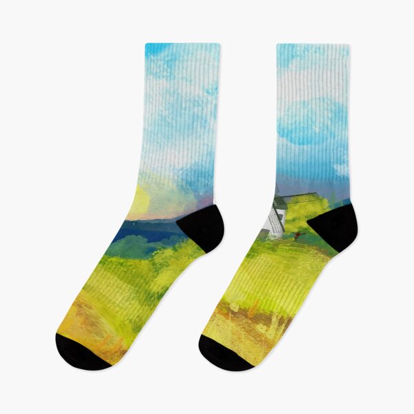 Item preview, Watercolor Farm Landscape 1 designed and sold by parazitgoodz.