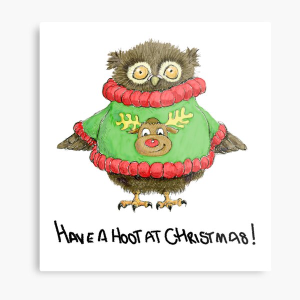 Have a Hoot at Christmas Metal Print