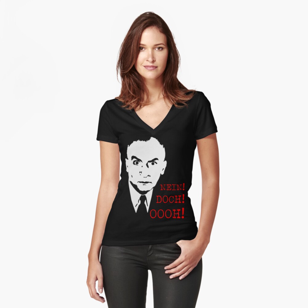 Artikel-Vorschau von Tailliertes T-Shirt mit V-Ausschnitt, designt und verkauft von dynamitfrosch.