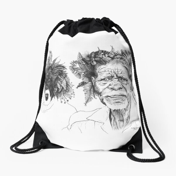 The Great Sunmen - By Siphiwe Ngwenya Drawstring Bag