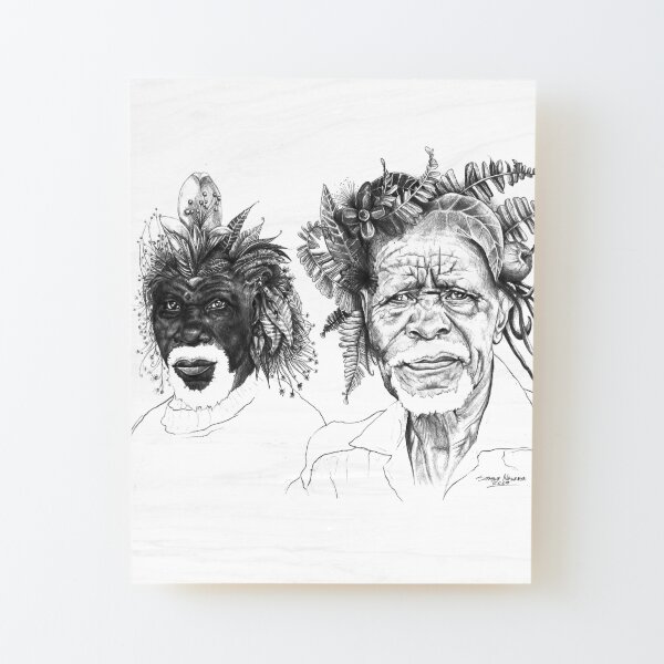 The Great Sunmen - By Siphiwe Ngwenya Wood Mounted Print