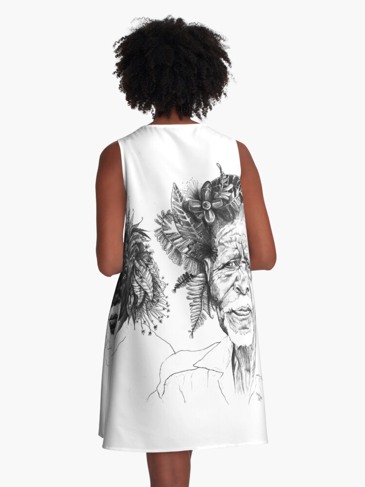 A-Line Dress, The Great Sunmen - By Siphiwe Ngwenya designed and sold by Siphiwe Ngwenya The Founder