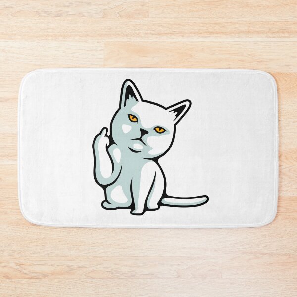 Item preview, FU cat funny rude hand gesture  designed and sold by headpossum.