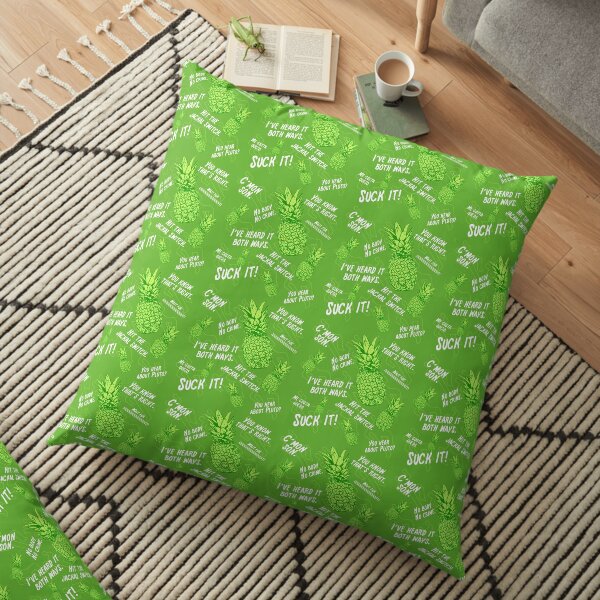 Psych Pineapple Hawaiian Print Floor Pillow