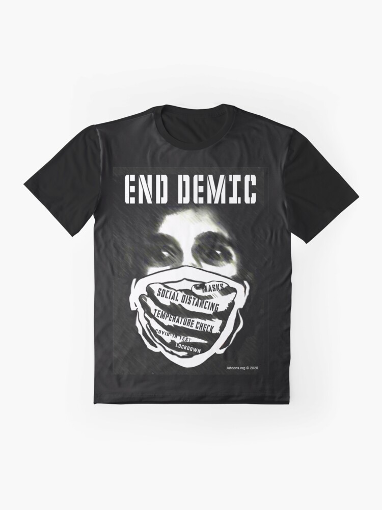 Thumbnail 4 of 5, Graphic T-Shirt, End Demic designed and sold by ArtToons.