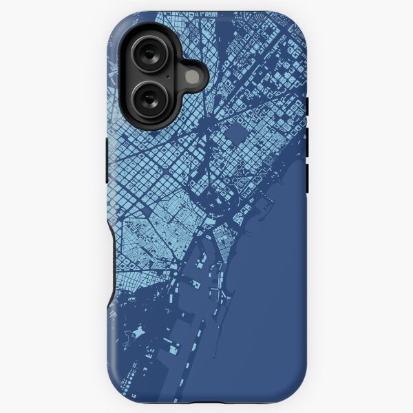 Item preview, Cities: Barcelona, midnight blue designed and sold by helenmakesmaps.