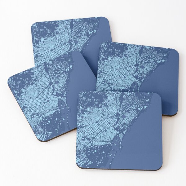 Item preview, Cities: Barcelona, midnight blue designed and sold by helenmakesmaps.