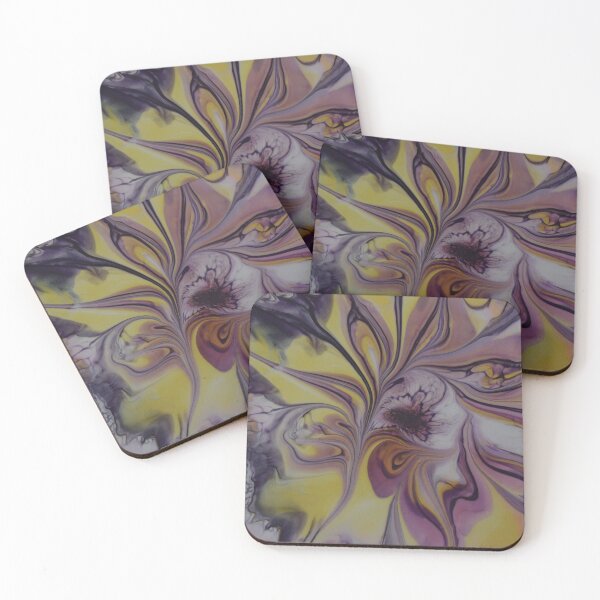 Item preview,  bold lines in different violet and lilac tones play around the sunny yellow in a particularly elegant way. designed and sold by SusannePasset.