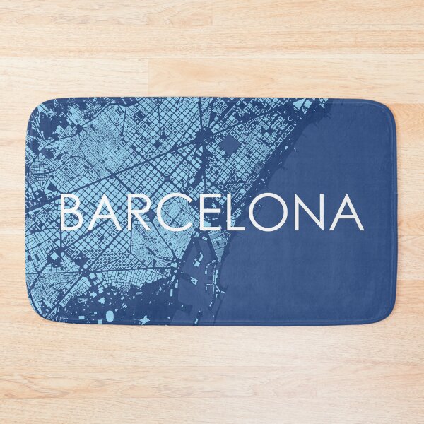 Item preview, Cities: Barcelona (text), midnight blue designed and sold by helenmakesmaps.