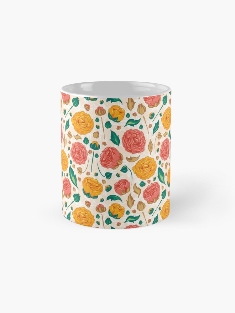 Thumbnail 4 of 6, Coffee Mug, Floral pattern on designed and sold by starchim01.