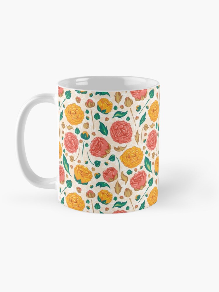 Thumbnail 3 of 6, Coffee Mug, Floral pattern on designed and sold by starchim01.