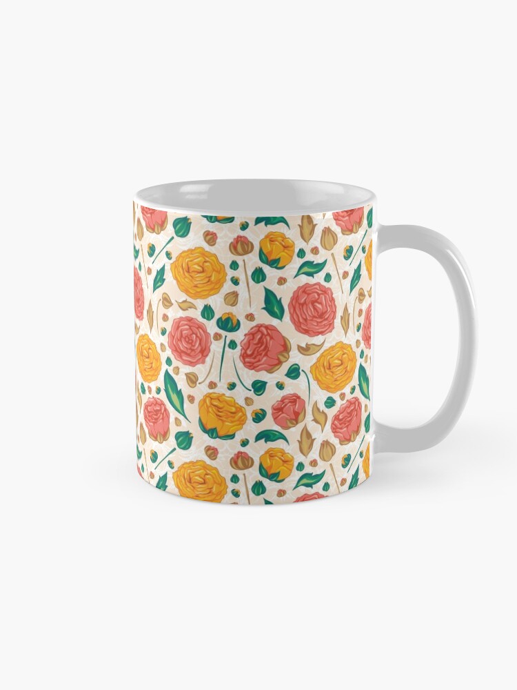 Thumbnail 5 of 6, Coffee Mug, Floral pattern on designed and sold by starchim01.